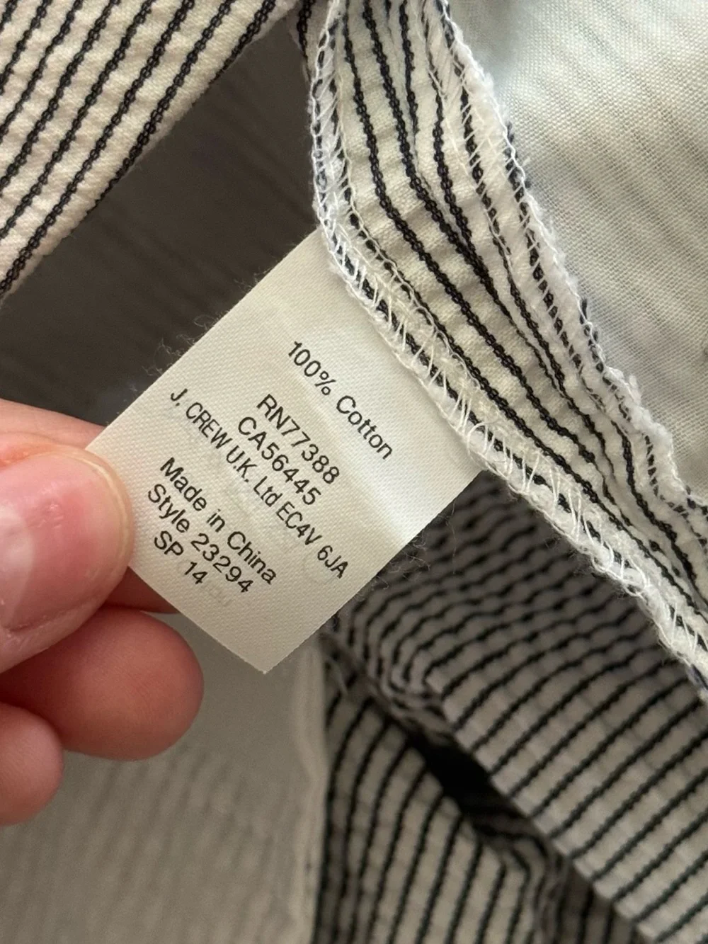 J. Crew White Seersucker Mini Skirt with Gold Buttons